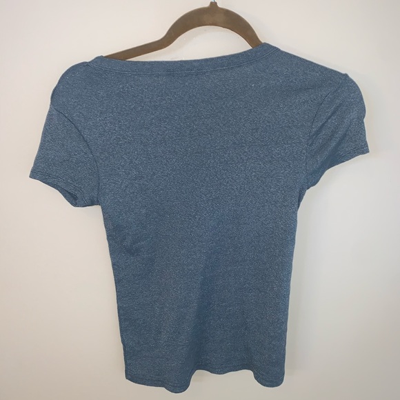 Michael Stars 100% American tee . One size fits most . Stretchy. Denim blue - Picture 2 of 6